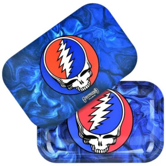 Grateful Dead SYF Swirls Rolling Tray ~ w/Magnetic Lid ~ 11" x 7" ~ Brand New! - Picture 1 of 3